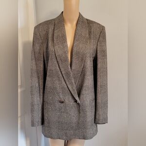 Kenneth Gordon Elegant Women's Gray And Black Suit Jacket